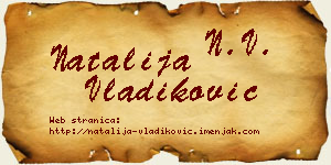 Natalija Vladiković vizit kartica